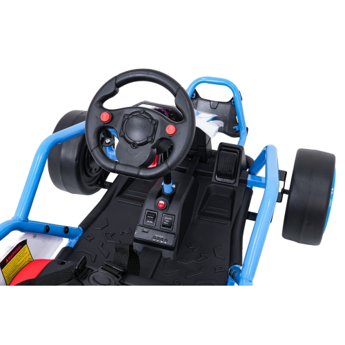 Gokart na akumulator dla dzieci TORNADO z Funkcją Driftu Niebieski DM-108